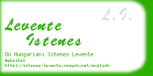 levente istenes business card